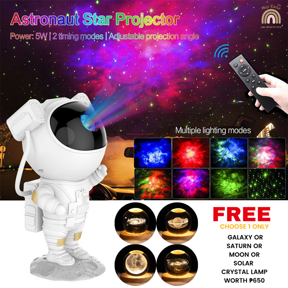 SpaceBuddy Galaxy Projector w/ Free 3D Crystal Ball Lamp