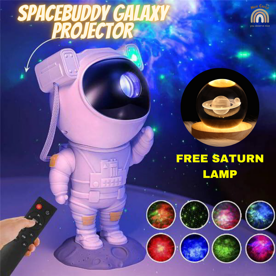 SpaceBuddy Galaxy Projector w/ Free 3D Crystal Ball Lamp